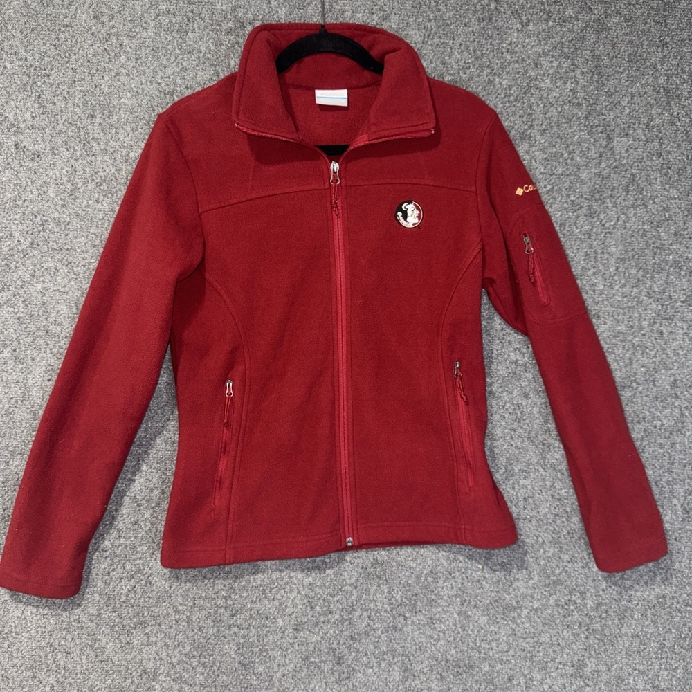 Columbia FSU Seminoles Full Zip Fleece Jacket Women Garnet Red Florida State